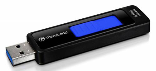 Флеш Диск Transcend 64Gb Jetflash 760 TS64GJF760 USB3.0 черный/синий