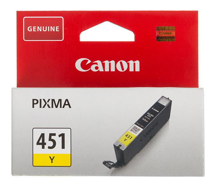 Картридж струйный Canon CLI-451Y 6526B001 желтый (329стр.) (7мл) для Canon Pixma iP7240/MG6340/MG5440