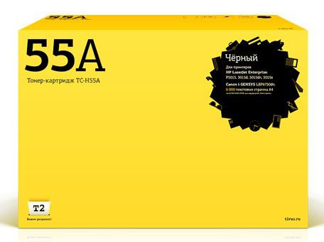 Картридж лазерный T2 CE255A TC-H55A CE255A черный (6000стр.) для HP LJ P3015/P3015d/P3015dn/P3015x Canon LBP6750dn