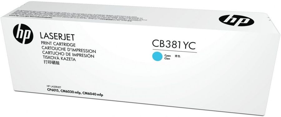 Картридж лазерный HP 824A CB381YC голубой (25000стр.) для HP CLJ CM6030/CM6040 (техн.упак)