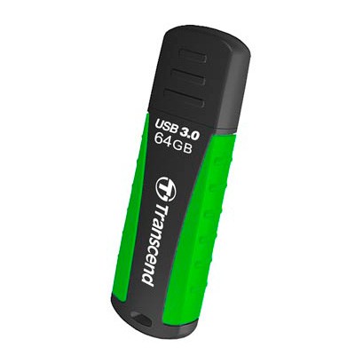 Флеш Диск Transcend 64Gb Jetflash 810 TS64GJF810 USB3.0 черный/зеленый