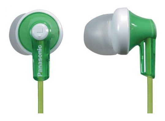 Наушники вкладыши Panasonic RP-HJE118GU 1.1м зеленый проводные в ушной раковине (RP-HJE118GUG)