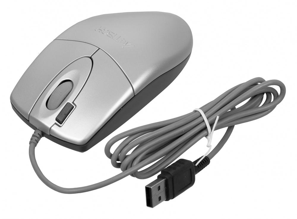 Мышь A4Tech OP-620D серебристый оптическая (1000dpi) USB (4but)