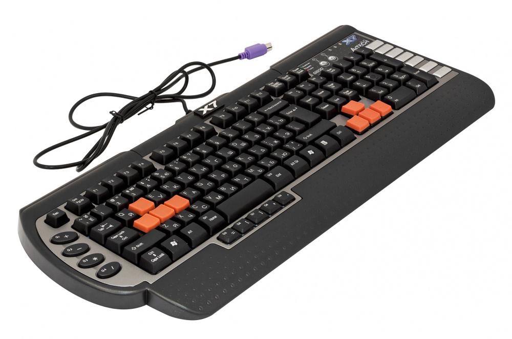 Клавиатура A4Tech X7-G800 черный PS/2 Multimedia for gamer (подставка для запястий)
