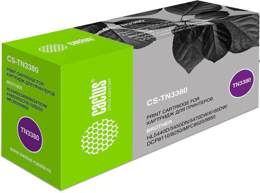 Картридж лазерный Cactus CS-TN3380 TN-3380 черный (8000стр.) для Brother HL-5440D/5450DN/5470DW/6180DW/DCP8110/8250/MFC-8520/8950