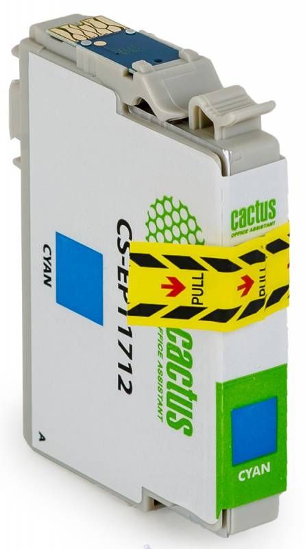 Картридж струйный Cactus CS-EPT1712 17XL голубой (10мл) для Epson XP-33/103/203/207/303/306/403/406