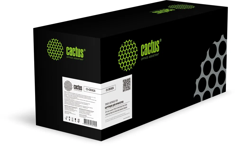 Картридж лазерный Cactus CS-CB382A желтый (21000стр.) для HP CLJ CP6015/CP6015DE/CP6015DN/CP6015N/CP6015X/CP6015XH/CM6030/CM6040 с чипом