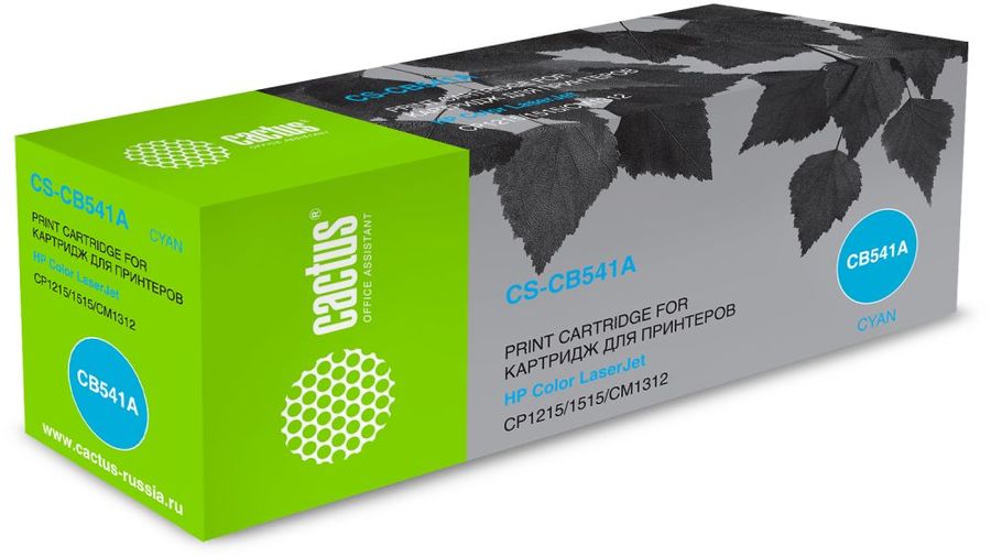 Картридж лазерный Cactus CS-CB541A CB541A голубой (1400стр.) для HP CLJ CP1215/1515/CM1312