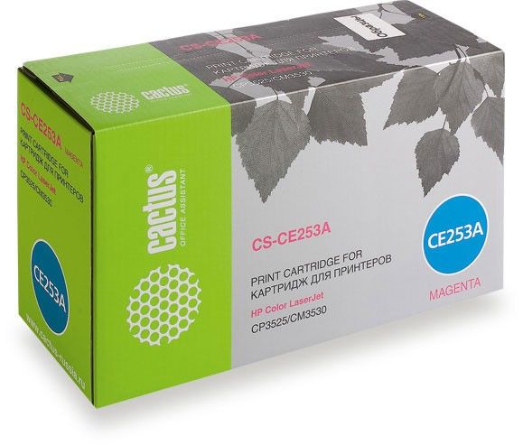 Картридж лазерный Cactus CS-CE253A CE253A пурпурный (7000стр.) для HP CLJ CP3525/ CM3530