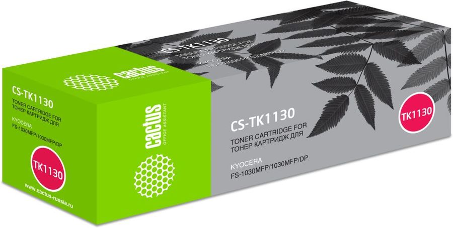 Картридж лазерный Cactus CS-TK1130 черный (3000стр.) для Kyocera FS-1030/1130