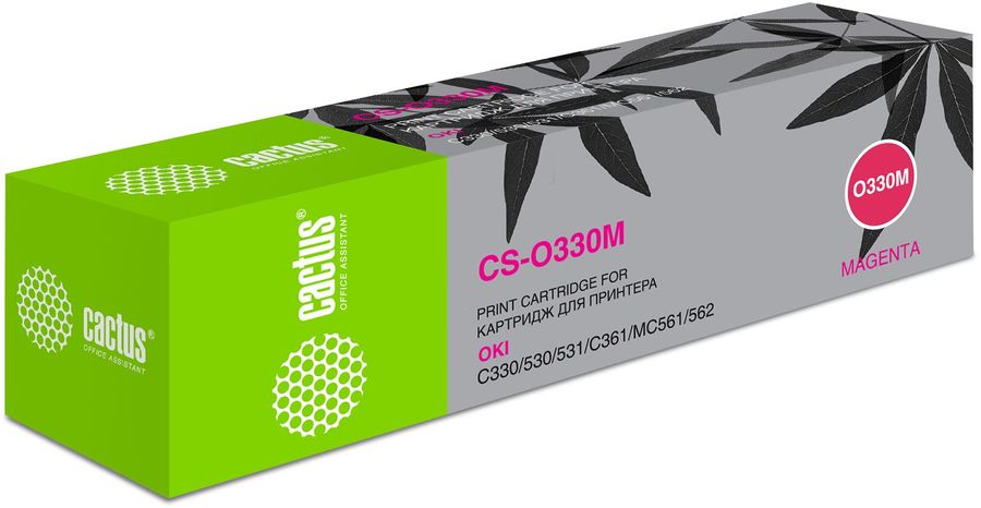 Картридж лазерный Cactus 44469715 CS-O330M пурпурный (3000стр.) для Oki C330/C530