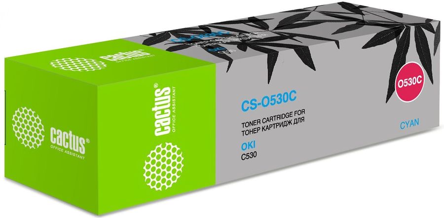 Картридж лазерный Cactus CS-O530C 44469754 голубой (5000стр.) для Oki C530