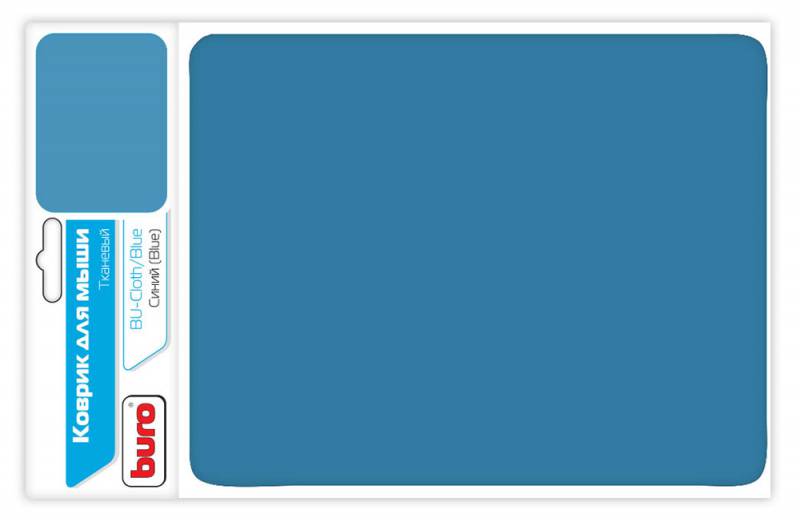 Коврик для мыши Buro BU-CLOTH синий 230x180x3мм