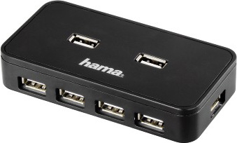 Разветвитель USB 2.0 Hama Active1:7 7порт. черный (00039859)