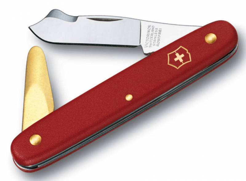Нож садовый Victorinox Ecoline 3.9140 для почкования 100мм 2 функции красный 