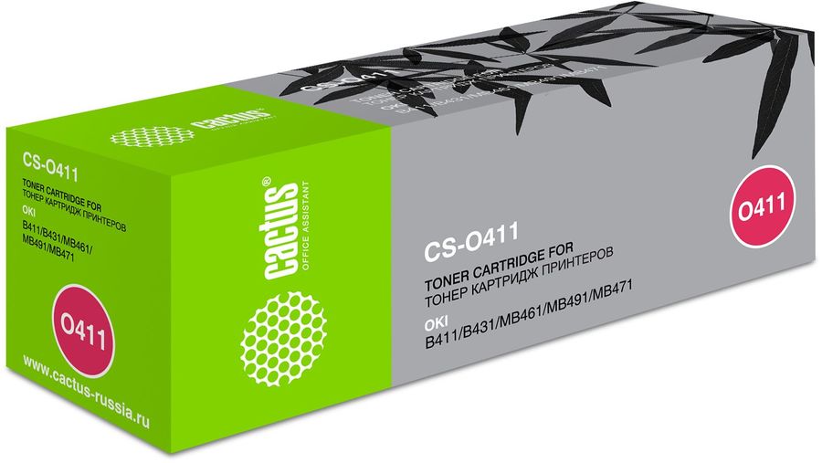 Картридж лазерный Cactus CS-O411 черный (3000стр.) для Oki B411/B431