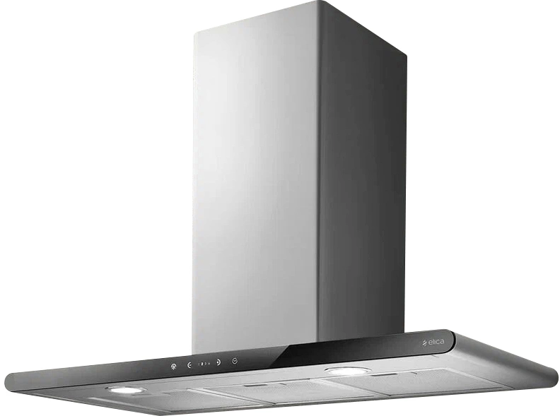 Вытяжка каминная Elica Galaxy BLIX/A/80 нержавеющая сталь/черное стекло управление: сенсорное (1 мотор)