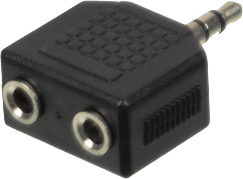 Адаптер аудио Ningbo Headphone Splitter 2xJack 3.5 (f)/Jack 3.5 (m) черный (JAAA095-B)