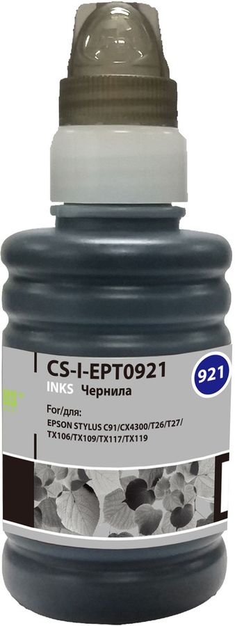 Чернила Cactus CS-I-EPT0921 черный 100мл для Epson St C91/CX4300/T26/T27/TX106/TX109