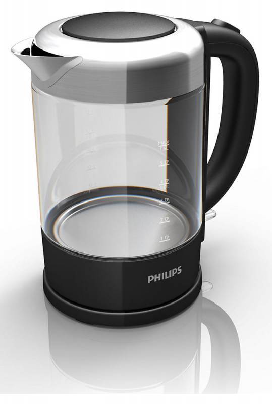 Чайник электрический Philips HD9340 1.5л. 2200Вт черный (корпус: стекло)