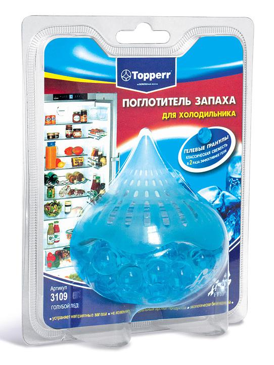 Поглотитель запаха для холодильников Topperr Голубой лед 100гр (3109)