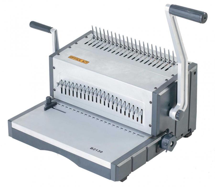 Переплетчик Office Kit B2130 A4/перф.30л.сшив/макс.500л./пластик.пруж. (4.5-51мм)