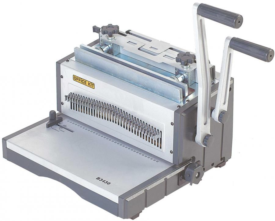 Переплетчик Office Kit B3430 A4/перф.30л.сшив/макс.120л./метал.пруж. (5.5-14.3мм)