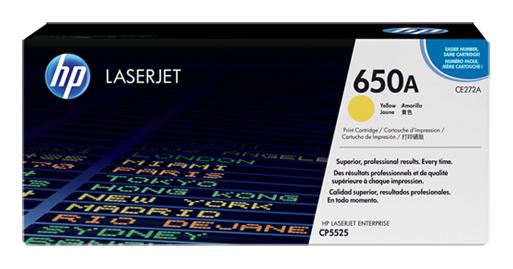 Картридж лазерный HP 650A CE272AC желтый (15000стр.) для HP LJ CP5520/5525 (техн.упак)