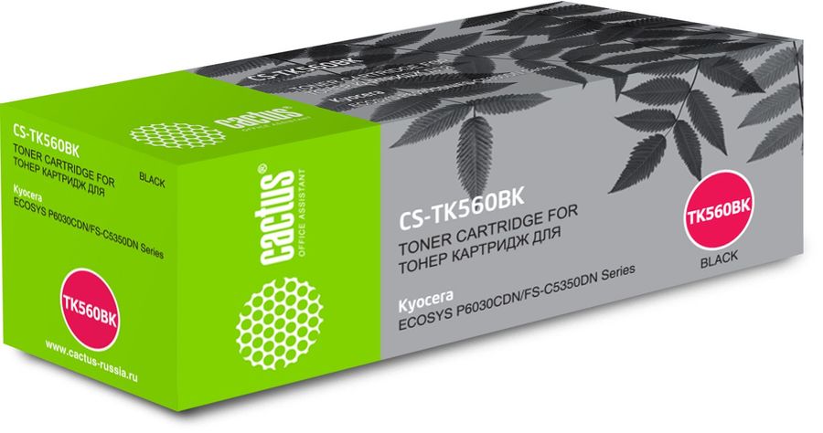 Картридж лазерный Cactus CS-TK560BK TK-560 черный (12000стр.) для Kyocera FS-C5300DN