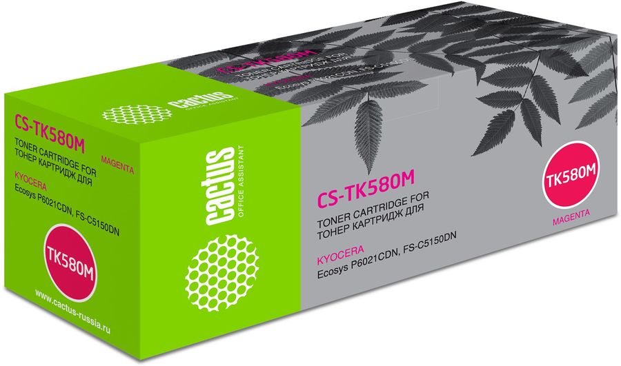Картридж лазерный Cactus CS-TK580M пурпурный (2800стр.) для Kyocera FS-C5150DN/P6021 Ecosys