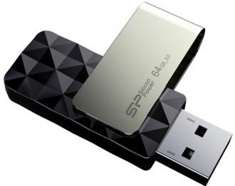 Флеш Диск Silicon Power 64Gb Blaze B10 SP064GBUF3B30V1K USB3.0 черный/серый