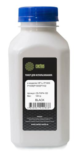 Тонер Cactus CS-THP4-120 черный флакон 120гр. для принтера CB436A/CE278A/CE285A/CF283A/CF244A/CF283X (для OEM)
