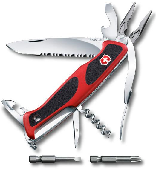 Нож перочинный Victorinox RangerGrip 174 Handyman (0.9728.WC) 130мм 17функц. красный/черный карт.коробка