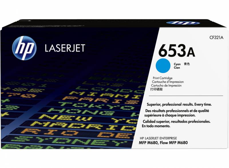 Картридж лазерный HP 653A CF321A голубой (16000стр.) для HP MFP M680