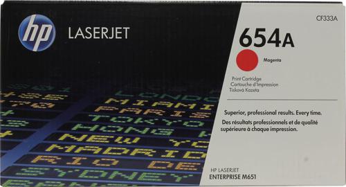 Картридж лазерный HP 654A CF333AC пурпурный (15000стр.) для HP CLJ Ent M651n/M651dn/M651xh/M680dn