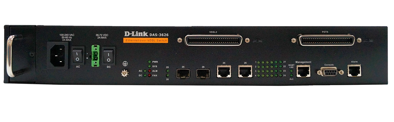 Коммутатор D-Link DAS-3626/A1A 2x1Гбит/с 2xКомбо(1000BASE-T/SFP)