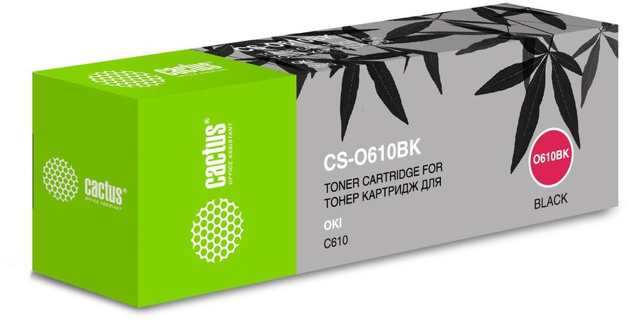 Картридж лазерный Cactus CS-O610BK 44315324 черный (8000стр.) для Oki C610