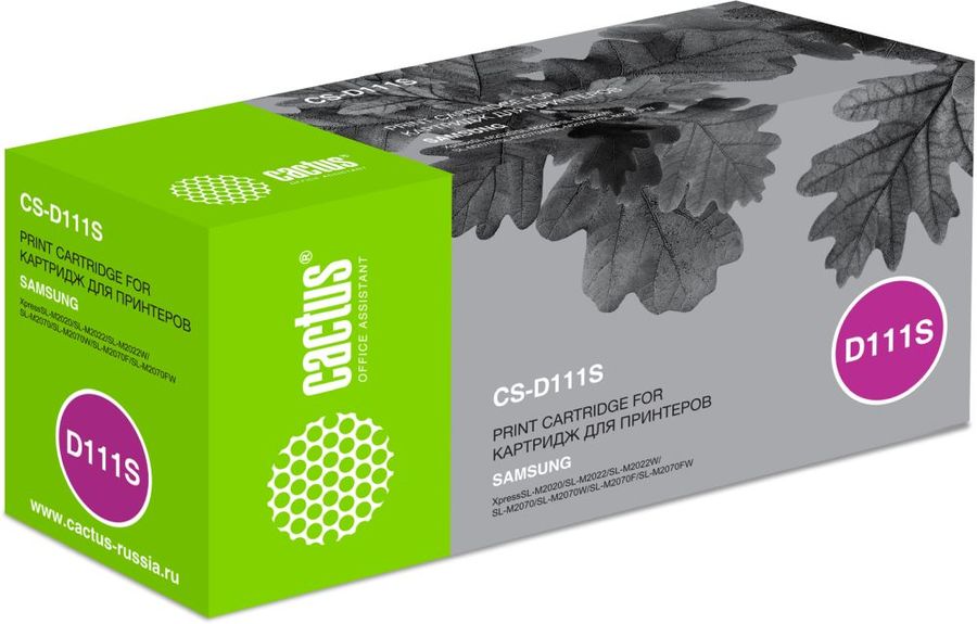 Картридж лазерный Cactus CS-D111S черный (1000стр.) для Samsung Xpress M2022/M2020/M2021/M2020W/M2070