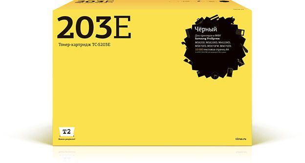 Картридж лазерный T2 TC-S203E MLT-D203E/SU887A черный (10000стр.) для Samsung ProXpress M3820D/M4020ND/M3870FD/M4070FR без чипа