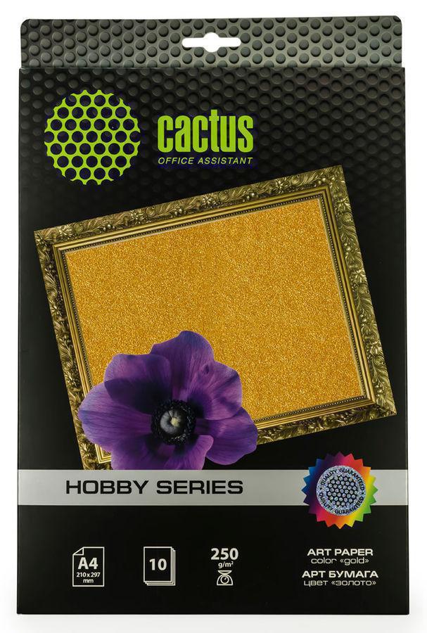 Фотобумага Cactus CS-DA425010G A4/250г/м2/10л./золото для струйной печати