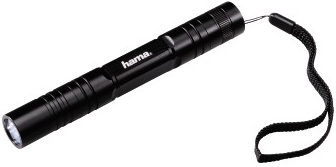 Фонарь ручной Hama R-147 черный 1Вт лам.:светодиод. AAx2 (00136231)